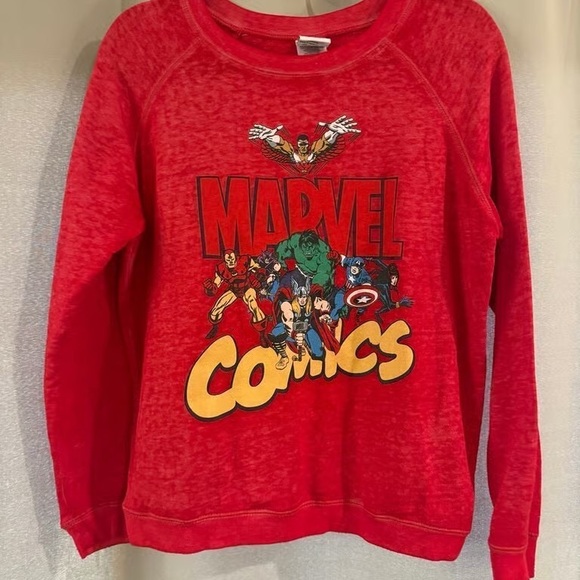 Marvel Tops - Marvel Red Graphic Sweatshirt